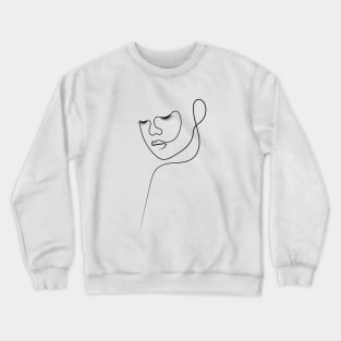 You May Not Be Perfect, But Your Eyelashes Should Be | One Line Drawing | One Line Art | Minimal | Minimalist Crewneck Sweatshirt